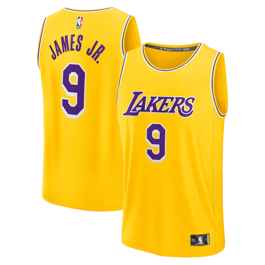 Men's Los Angeles Lakers Bronny James Fanatics Gold 2024 NBA Draft Fast Break Player Jersey - Icon Edition - Jersey