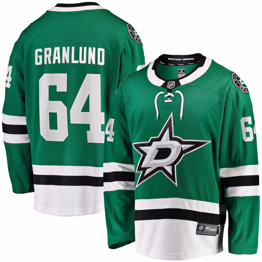 Men's Dallas Stars Mikael Granlund Fanatics Kelly Green Home Breakaway Jersey - Jersey