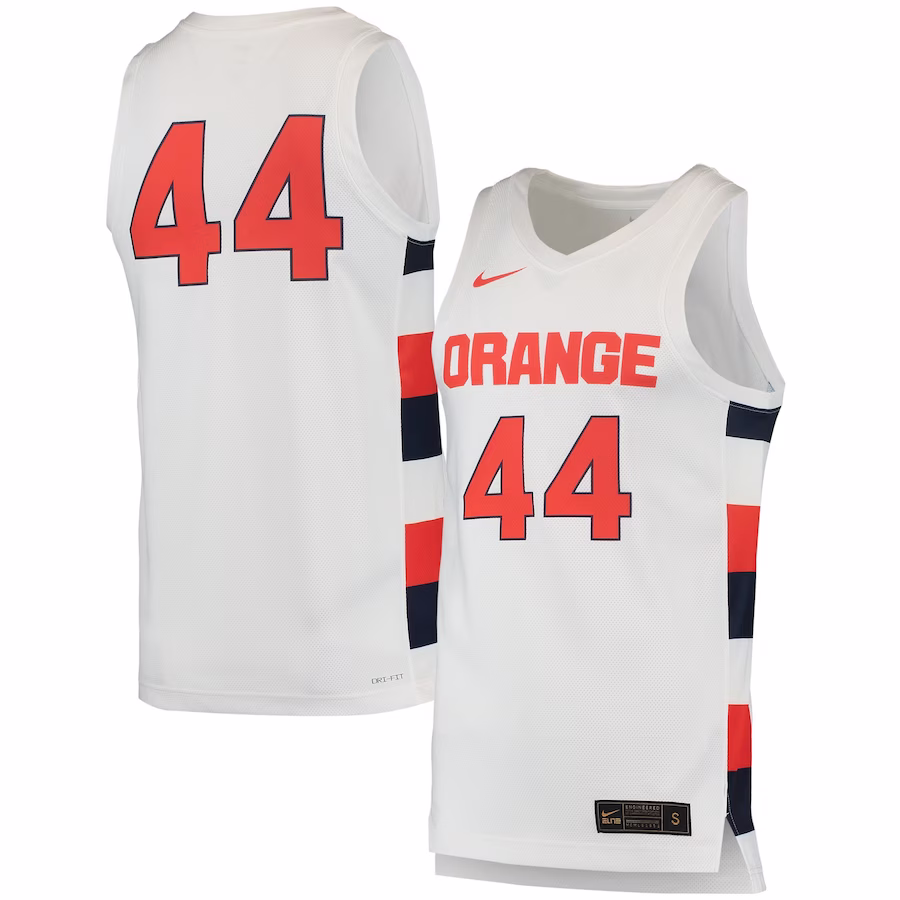 #44 Syracuse Orange Nike Team Replica Basketball Jersey - White - Jersey