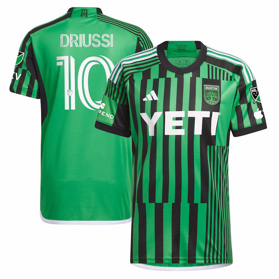 Men's Austin FC Sebastián Driussi adidas Green 2023 Las Voces Kit Authentic Jersey - Jersey