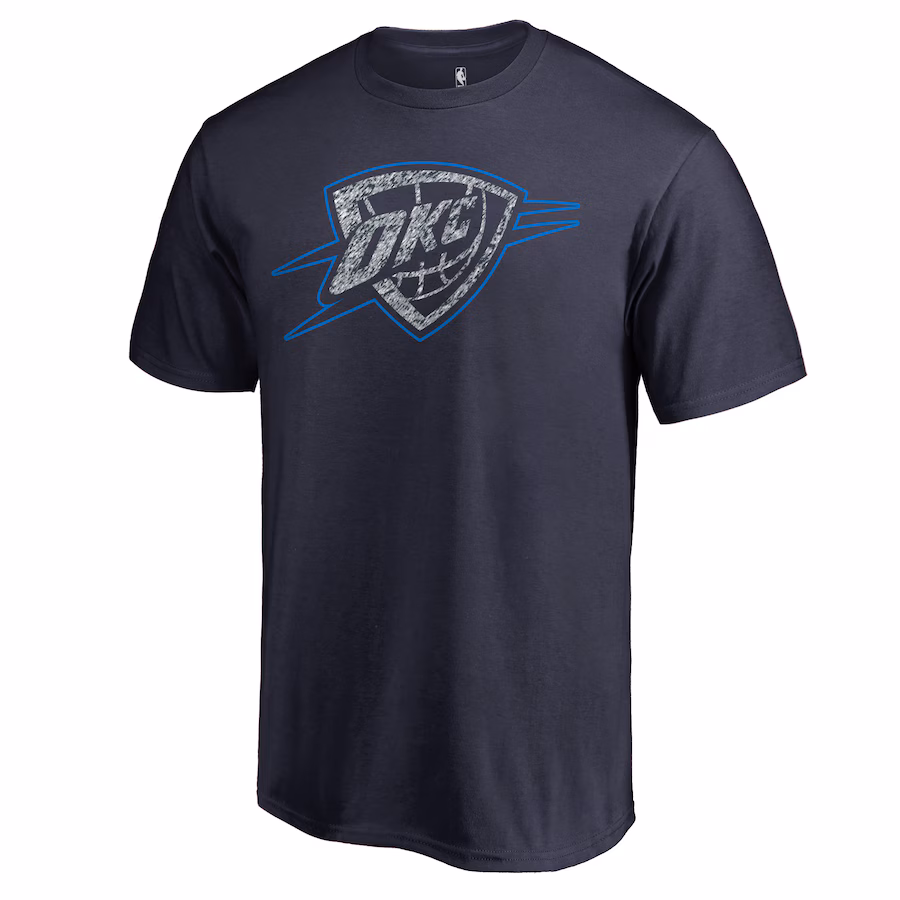Men's Oklahoma City Thunder Navy Static Logo T-Shirt - Jersey