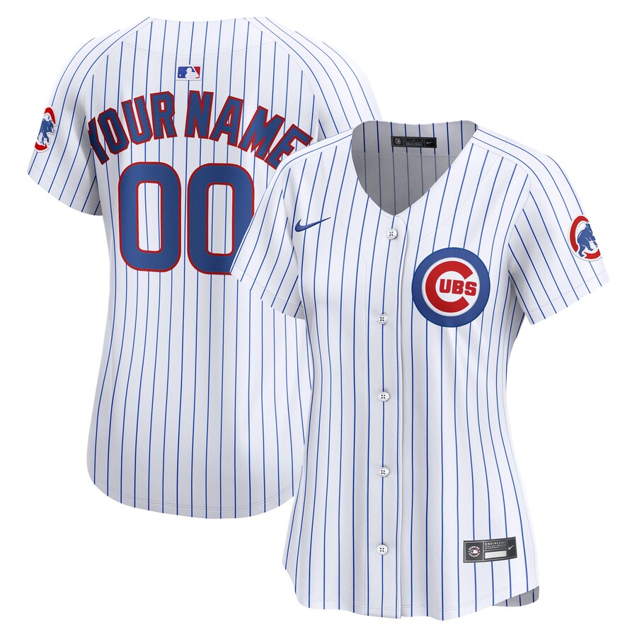 Women's Chicago Cubs Nike White Home Limited Custom Jersey - Jersey