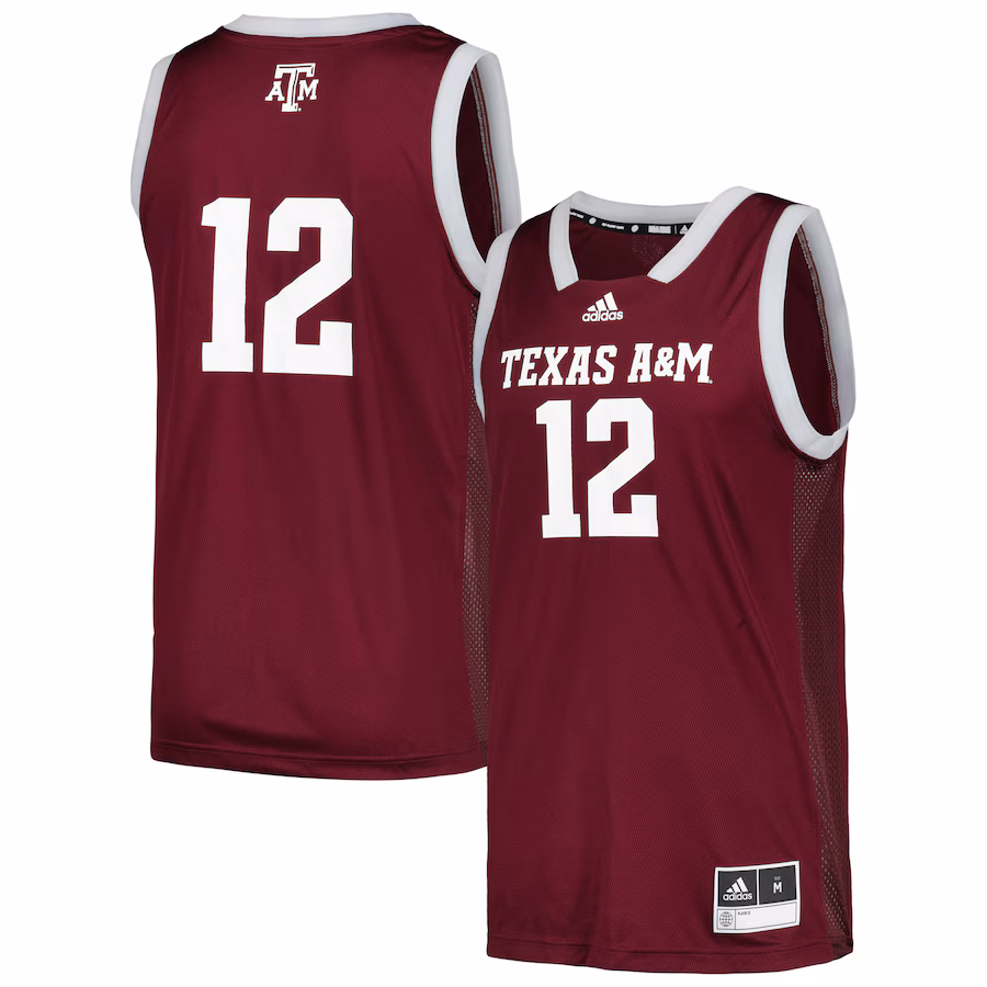 Men's adidas #12 Maroon Texas A&M Aggies Team Swingman Jersey - Jersey