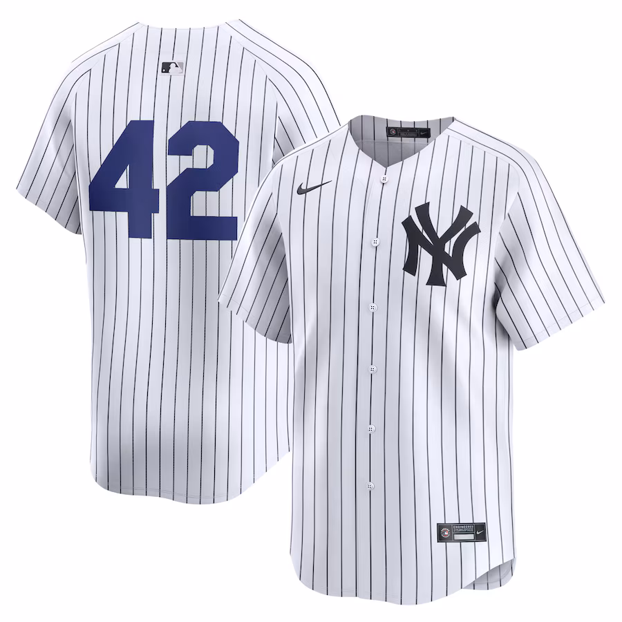 Men's New York Yankees  Nike White 2024 Jackie Robinson Day Home Limited Jersey - Jersey