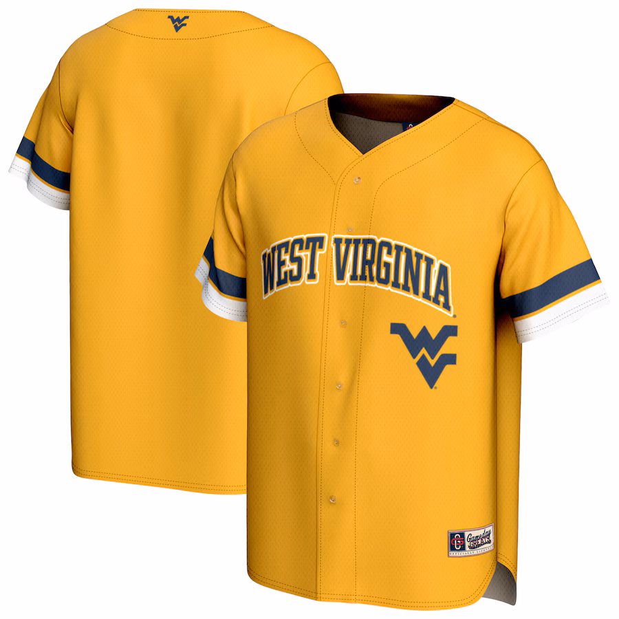 Unisex GameDay Greats Gold West Virginia Mountaineers Spirit Baseball Jersey - Jersey