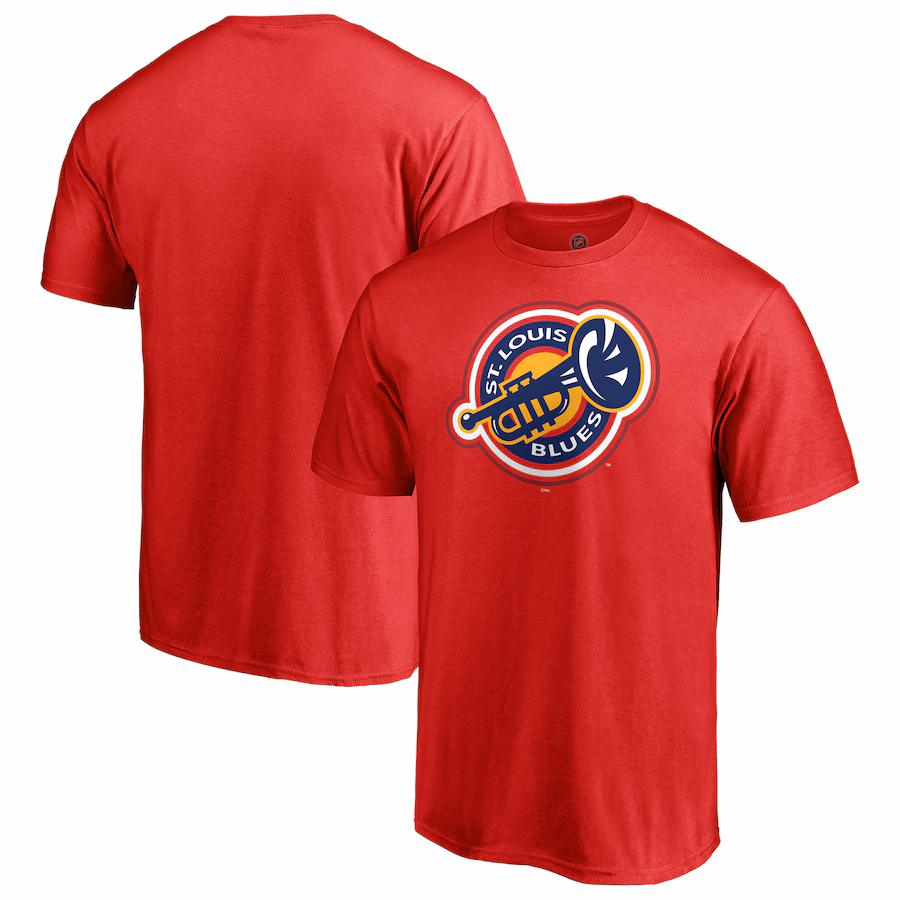 Men's St. Louis Blues Red Special Edition Secondary Logo T-Shirt - Jersey