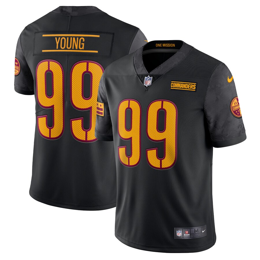 Men's Washington Commanders Chase Young Nike Black Alternate Vapor Limited Jersey - Jersey