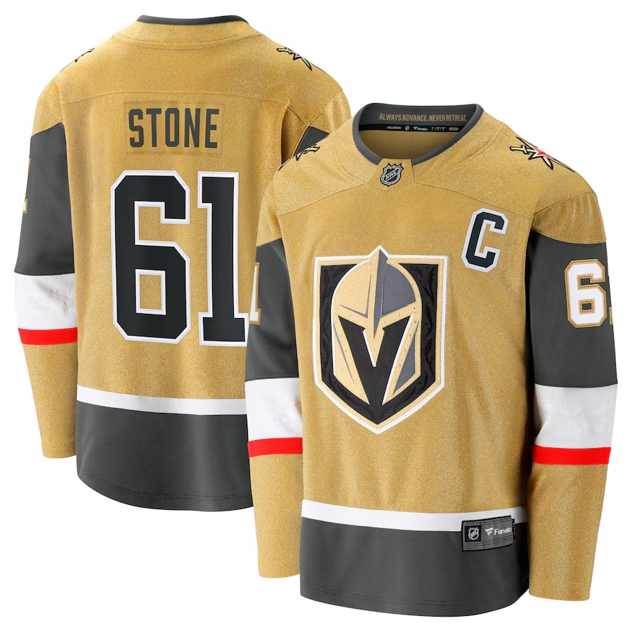 Men's Vegas Golden Knights Mark Stone Fanatics Gold Home Breakaway Jersey - Jersey