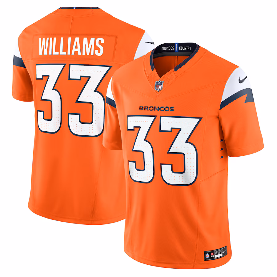Men's Denver Broncos Javonte Williams Nike Orange Mile High Collection Vapor F.U.S.E. Limited Jersey - Jersey