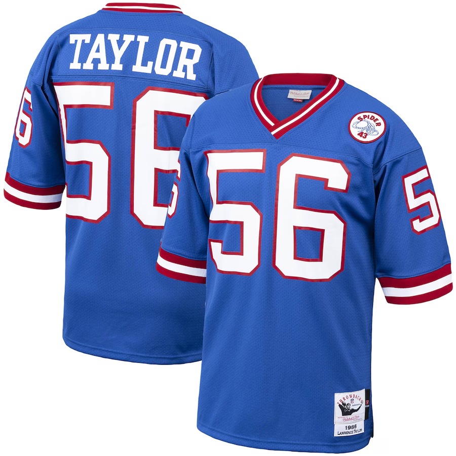 Men's New York Giants 1986 Lawrence Taylor Mitchell & Ness Royal Authentic Throwback Retired Player Jersey - Jersey