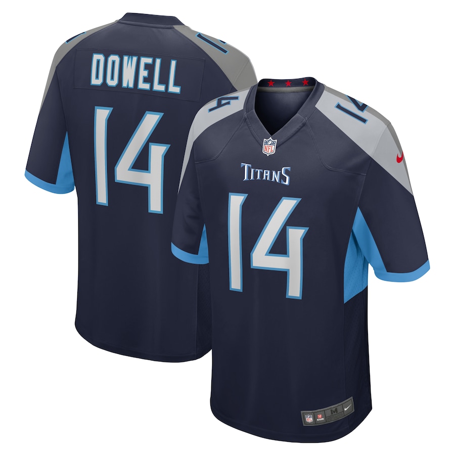 Men's Tennessee Titans Colton Dowell Nike  Navy Team Game Jersey - Jersey