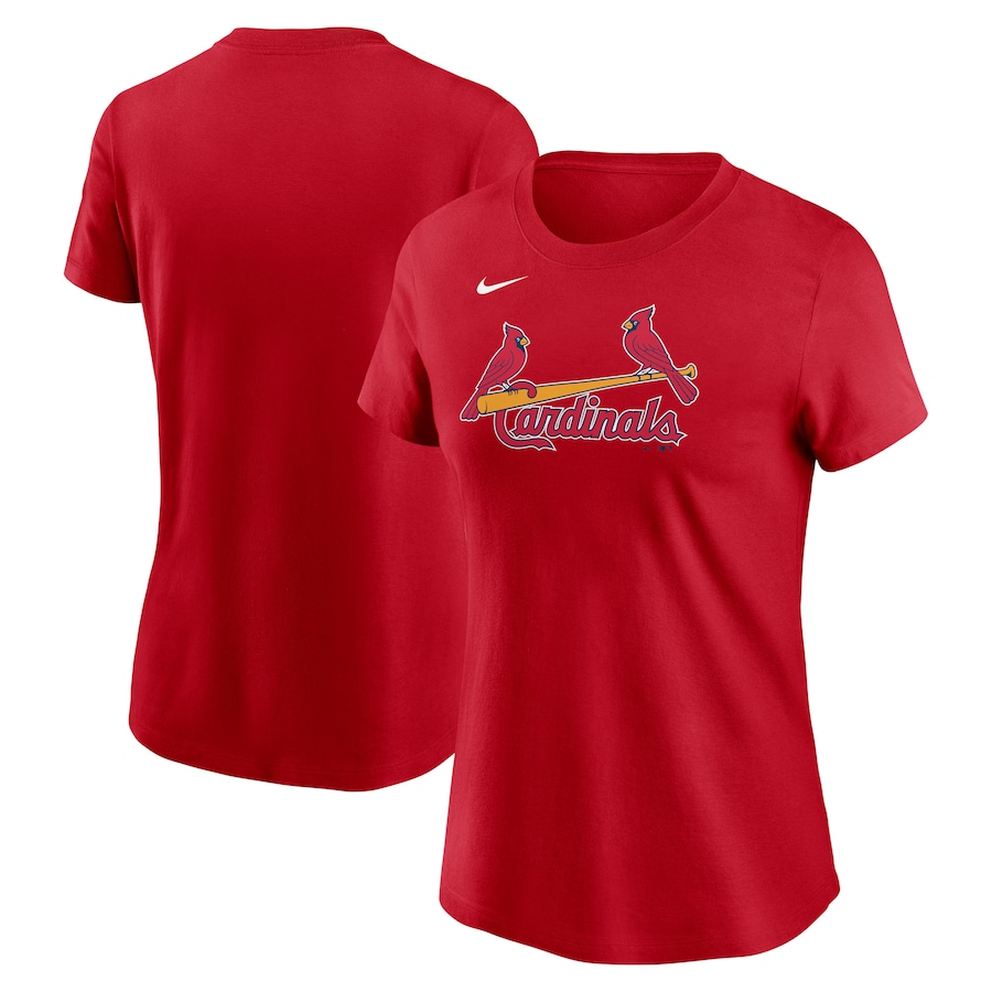 Women's St. Louis Cardinals Nike Red Fuse Wordmark T-Shirt - Jersey