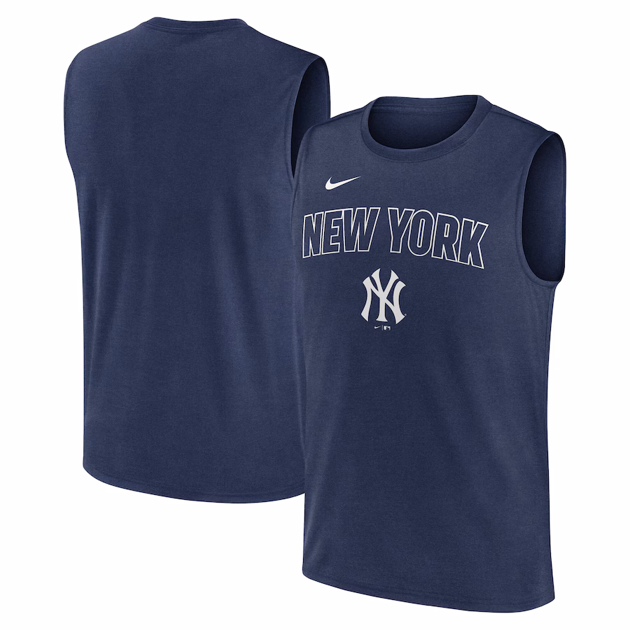 Men's New York Yankees Nike Navy Knockout Performance Muscle Tank Top - Jersey