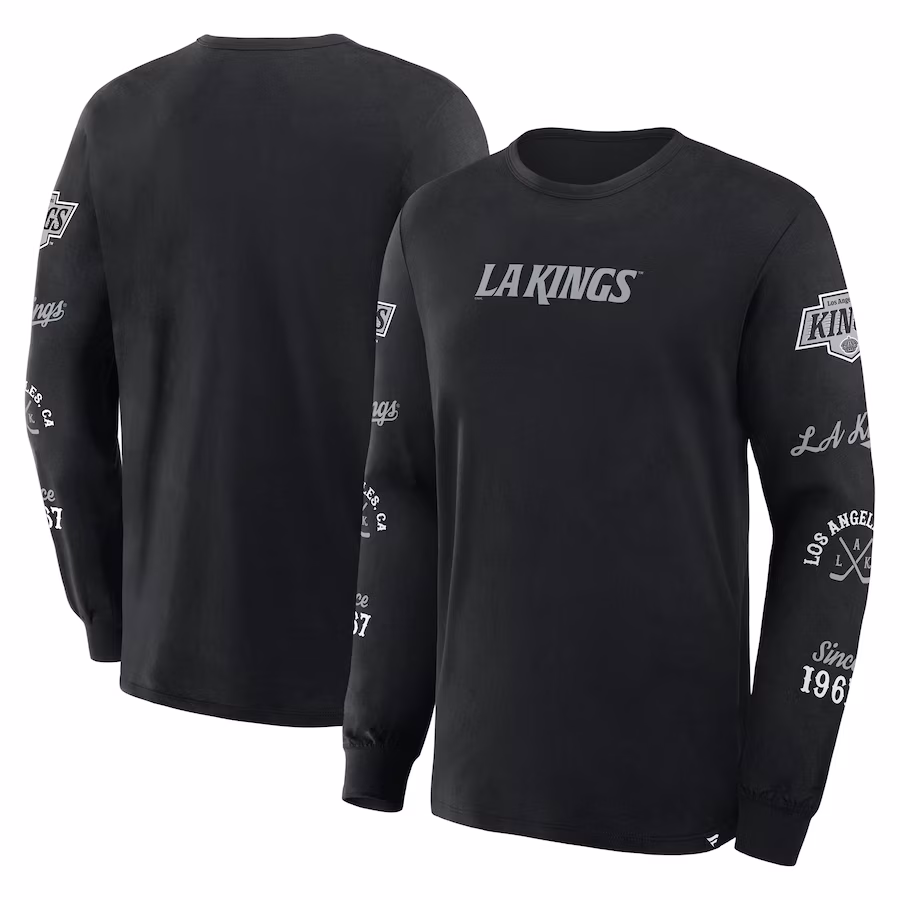 Men's Los Angeles Kings Fanatics Black Boxed In Legacy Long Sleeve T-Shirt - Jersey
