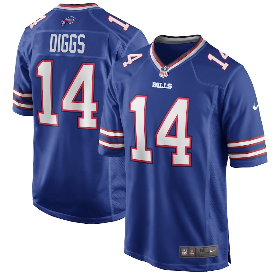 Men's Buffalo Bills Stefon Diggs Nike Royal Logo Game Player Jersey - Jersey