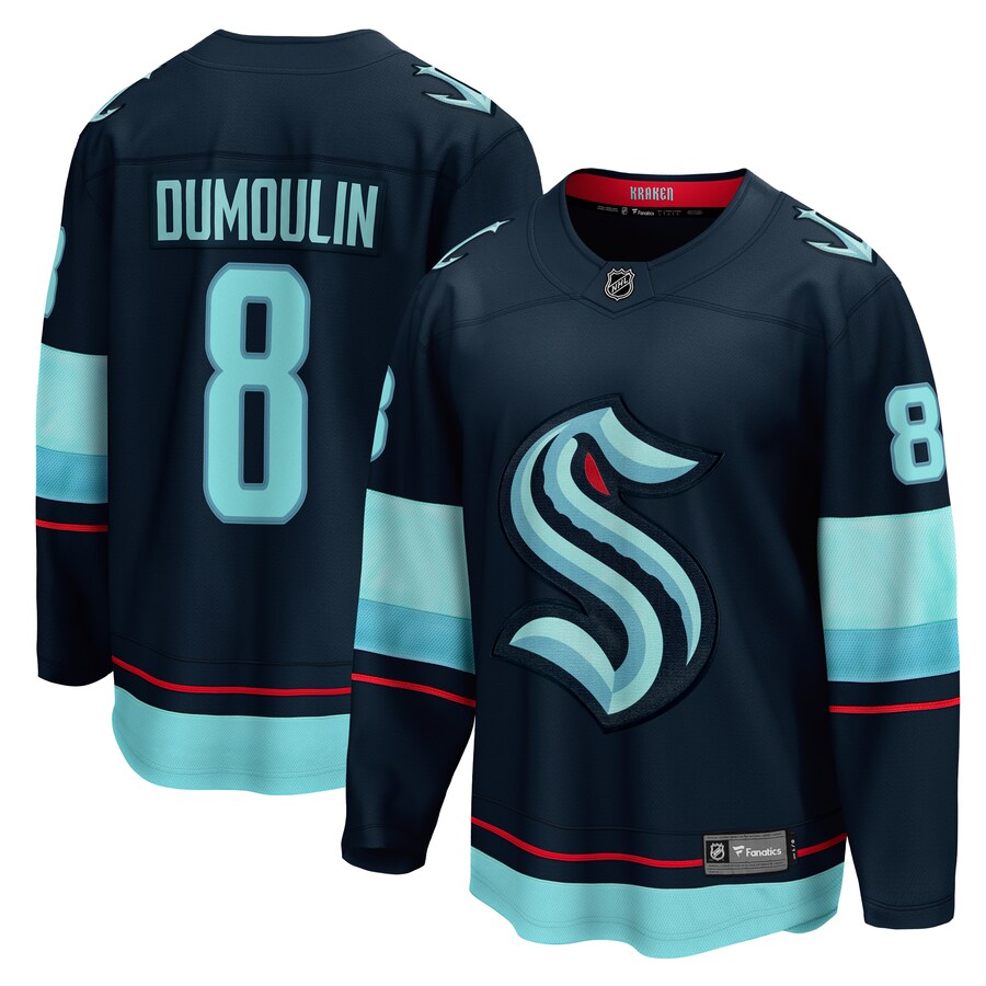 Men's Seattle Kraken Brian Dumoulin Fanatics Branded Deep Sea Blue Home Breakaway Player Jersey - Jersey