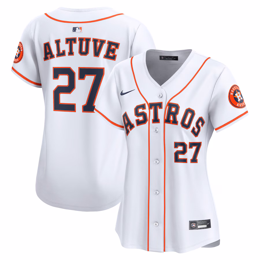 Women's Houston Astros Jose Altuve Nike White Home Limited Jersey - Jersey