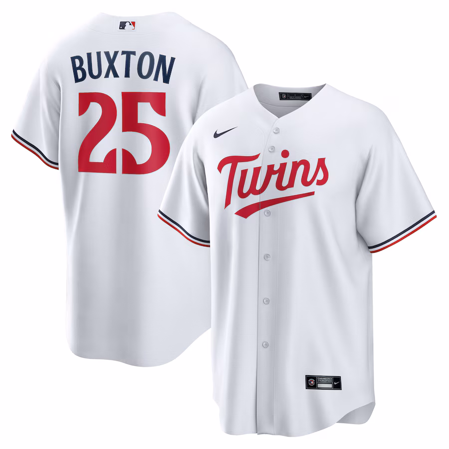 Men's Minnesota Twins Byron Buxton Nike White Home Replica Jersey - Jersey