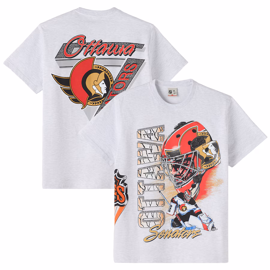 Men's Ottawa Senators OVO x NHL Heather Gray Retro T-Shirt - Jersey