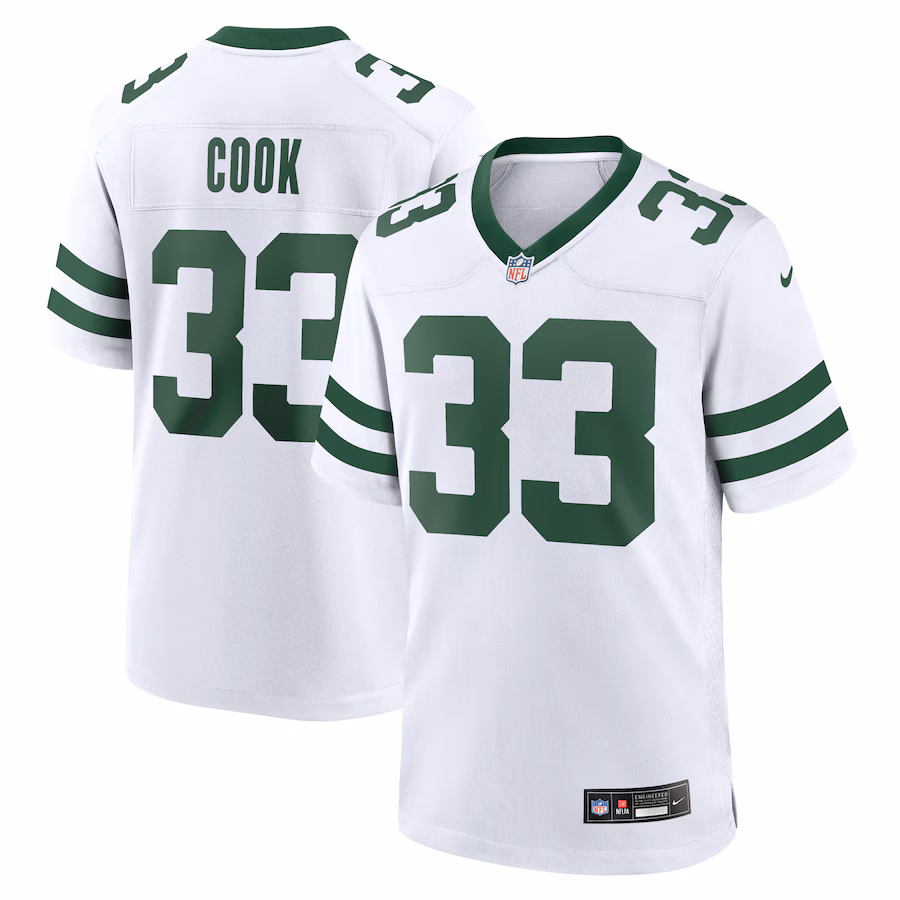Men's New York Jets Dalvin Cook Nike White Legacy Player Jersey - Jersey