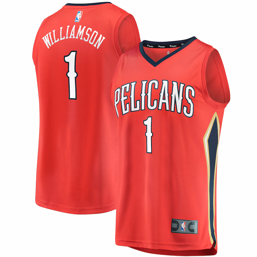 Men's New Orleans Pelicans Zion Williamson Fanatics Red Replica Fast Break Jersey - Statement Edition - Jersey