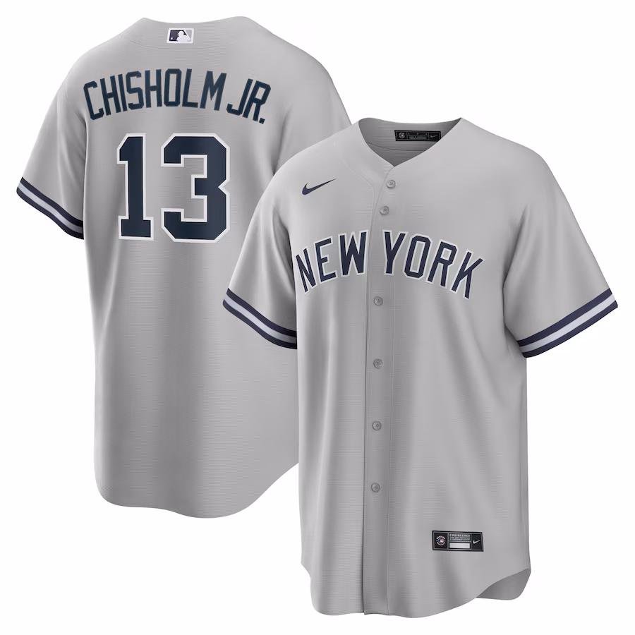 Men's New York Yankees Jazz Chisholm Jr. Nike Gray Road Replica Player Jersey - Jersey