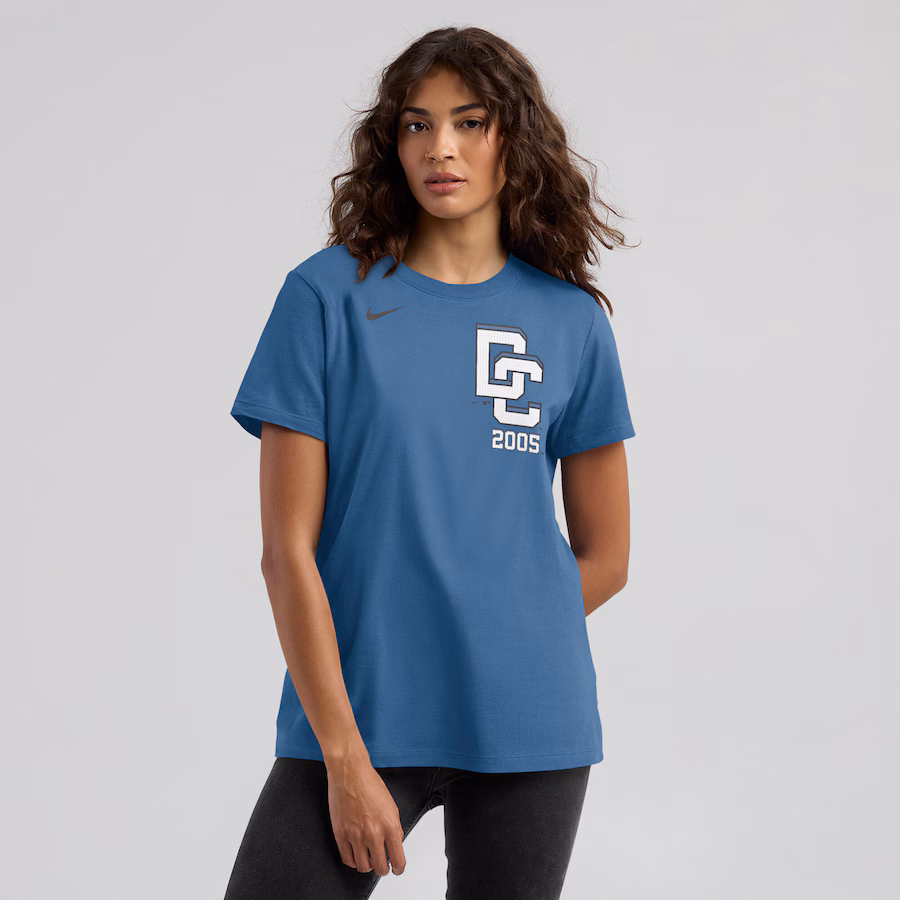 Women's Washington Nationals Nike Blue 2025 City Connect Wordmark T-Shirt - Jersey
