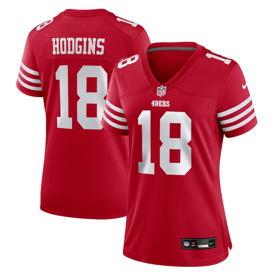 Women's San Francisco 49ers Isaiah Hodgins Nike Scarlet Team Game Jersey - Jersey