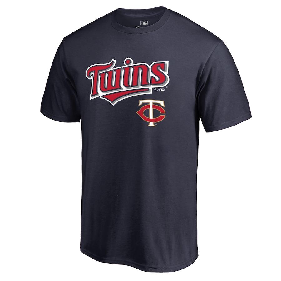 Men's Minnesota Twins Navy Team Lockup T-Shirt - Jersey