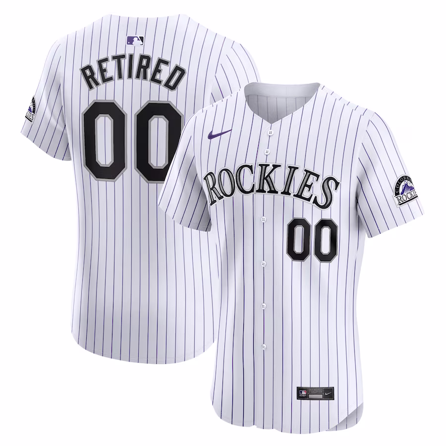 Men's Colorado Rockies Nike White Home Elite Pick-A-Player Retired Roster Jersey - Jersey
