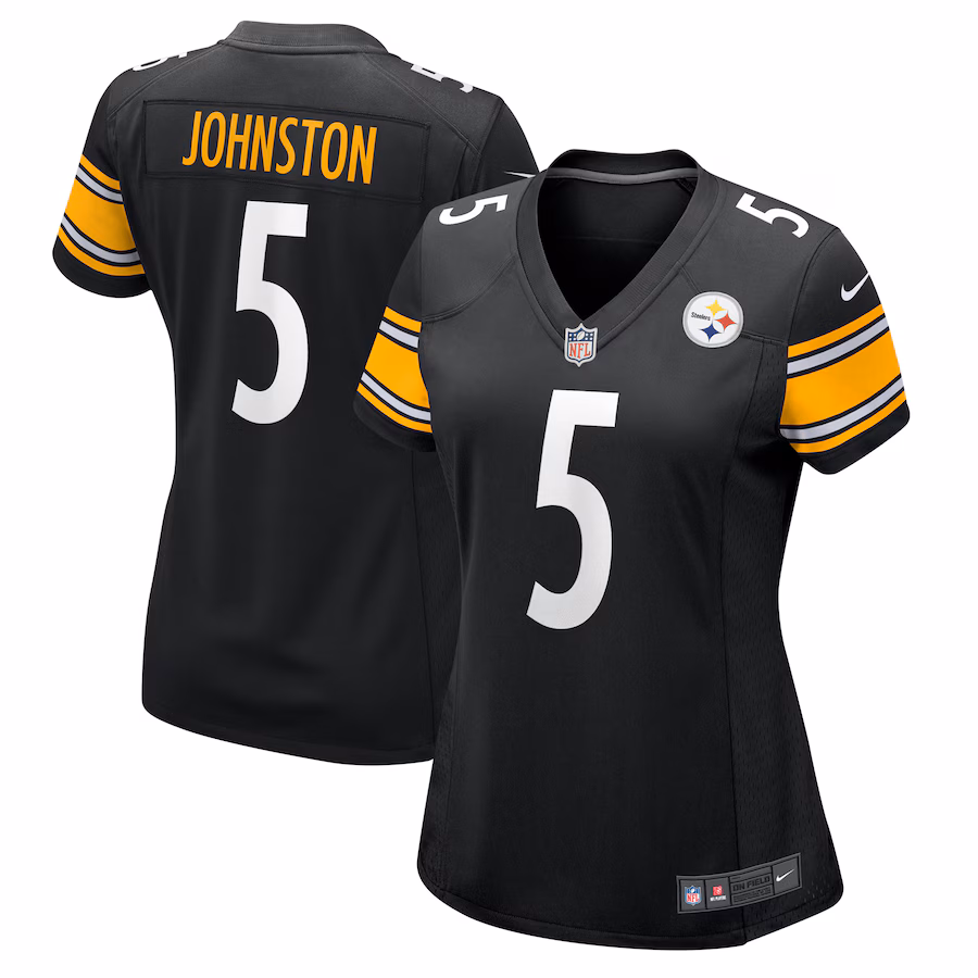 Women's Pittsburgh Steelers Cameron Johnston Nike Black Game Jersey - Jersey