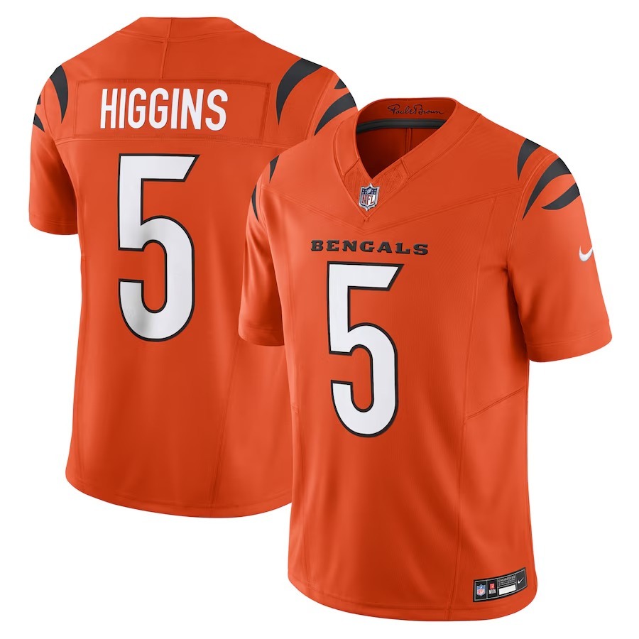Men's Cincinnati Bengals Tee Higgins Nike Orange Vapor F.U.S.E. Limited Jersey - Jersey
