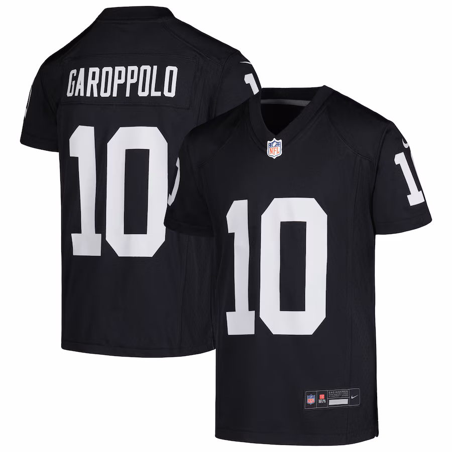 Youth Las Vegas Raiders Jimmy Garoppolo Nike Black Game Jersey - Jersey