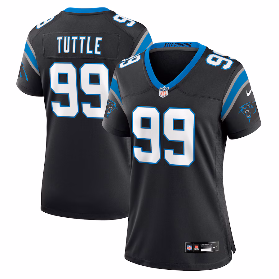 Women's Carolina Panthers Shy Tuttle Nike Black Game Jersey - Jersey