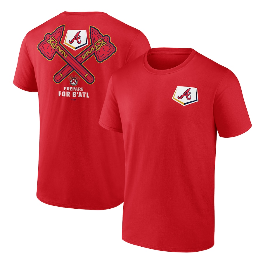 Men's Atlanta Braves Red BATL T-Shirt - Jersey