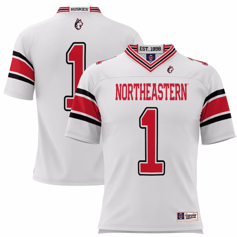 #1 Northeastern Huskies GameDay Greats Football Jersey - White - Jersey