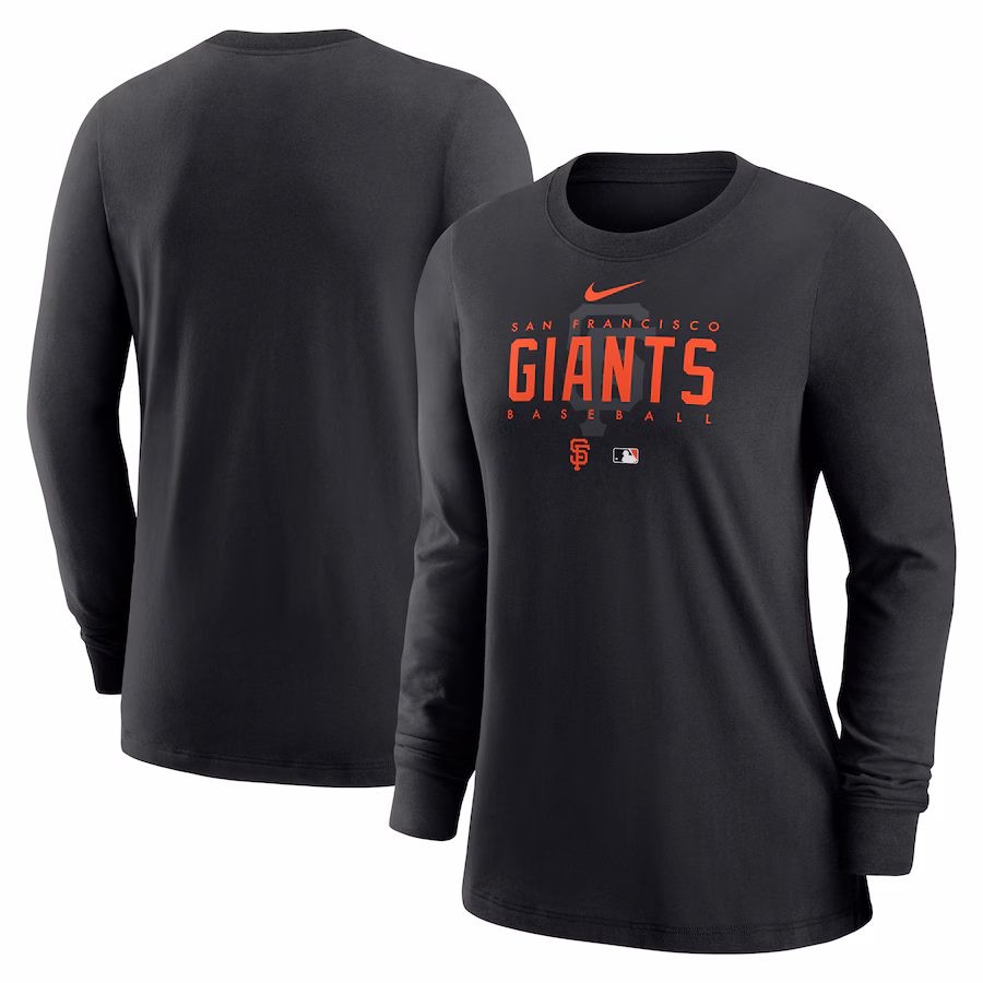 Women's San Francisco Giants Nike Black Authentic Collection Legend Performance Long Sleeve T-Shirt - Jersey