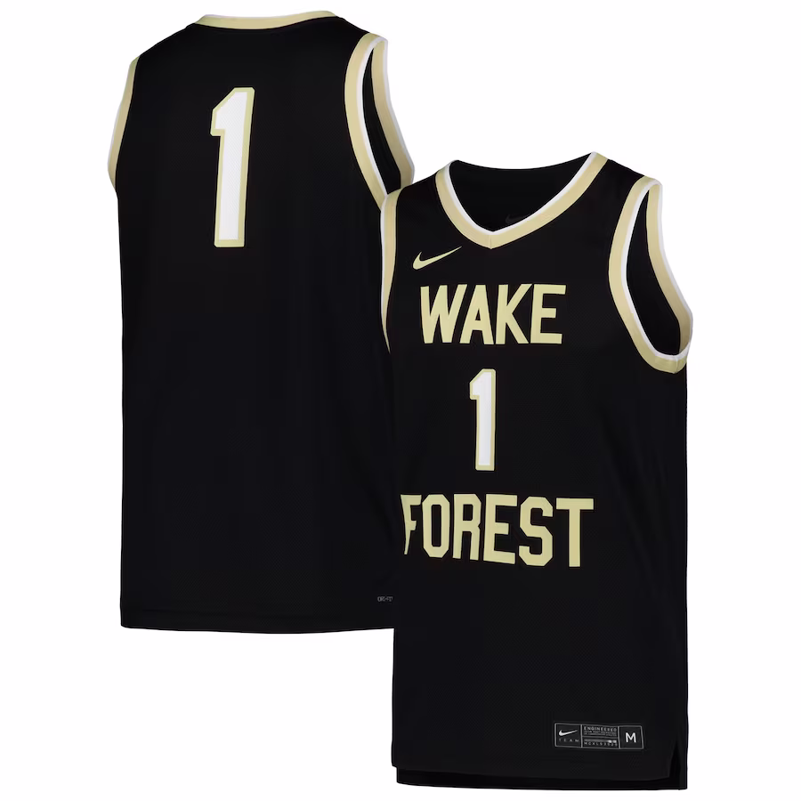 Wake Forest Demon Deacons Nike Replica Basketball Jersey - Black - Jersey