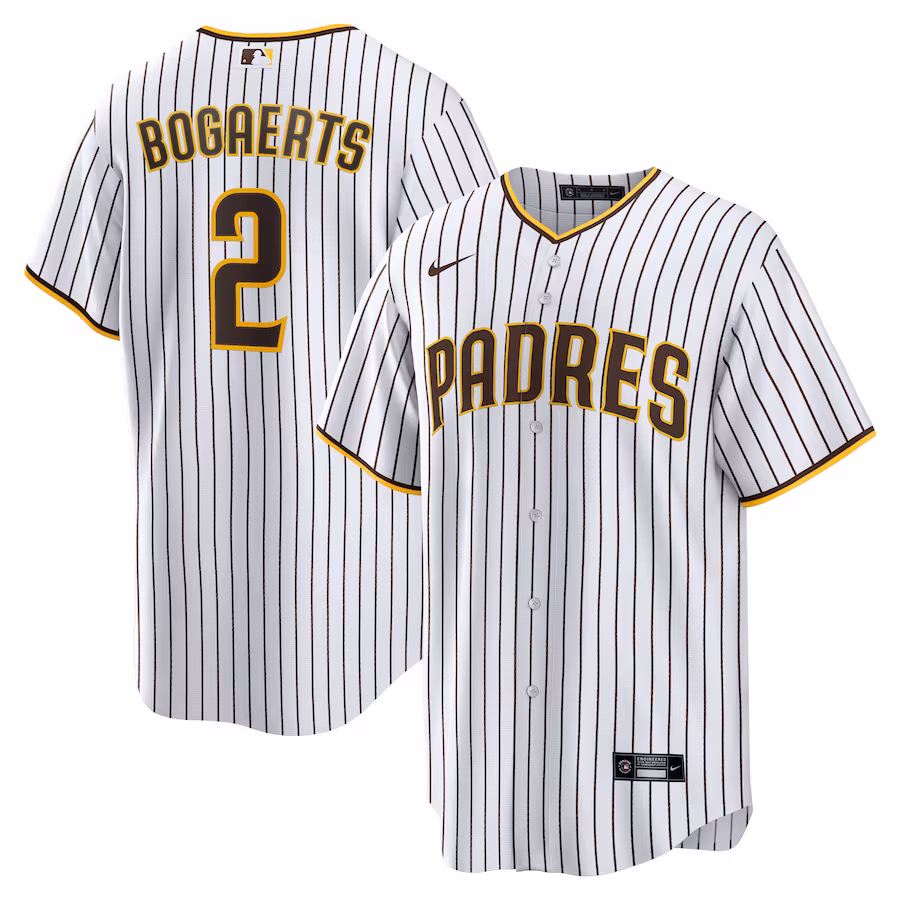Men's San Diego Padres Xander Bogaerts Nike White/Brown Home Official Replica Player Jersey - Jersey