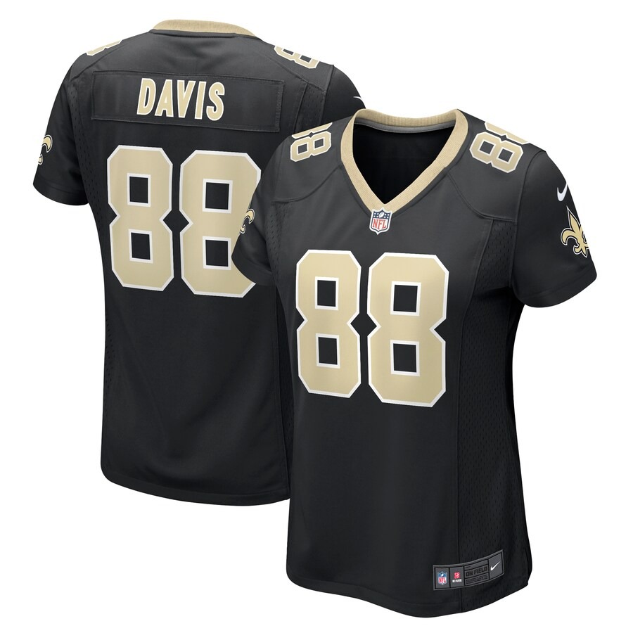 Women's New Orleans Saints Shaquan Davis Nike Black  Game Jersey - Jersey