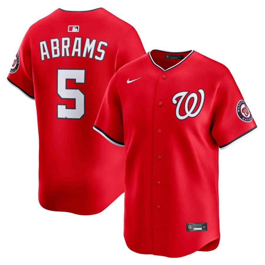 Men's Washington Nationals CJ Abrams Nike Red 2nd Alternate Limited Player Jersey - Jersey