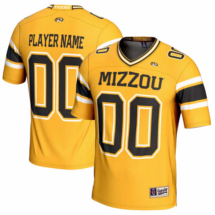 Missouri Tigers GameDay Greats Youth NIL Pick-A-Player Football Jersey - Gold - Jersey