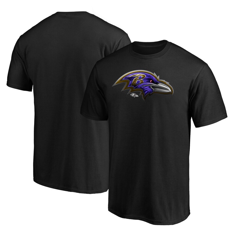 Men's Baltimore Ravens  Black Midnight Mascot T-Shirt - Jersey