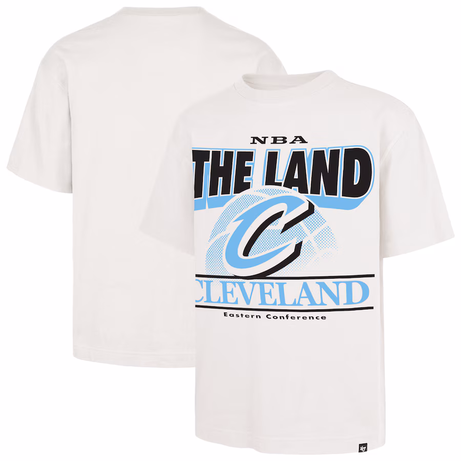 Men's Cleveland Cavaliers  '47 White City Edition Shifty Foundation T-Shirt - Jersey