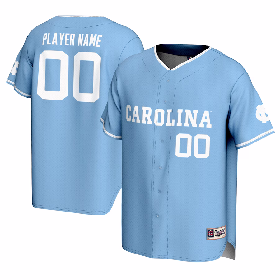 North Carolina Tar Heels GameDay Greats NIL Pick-A-Player Lightweight Baseball Jersey - Carolina Blue - Jersey