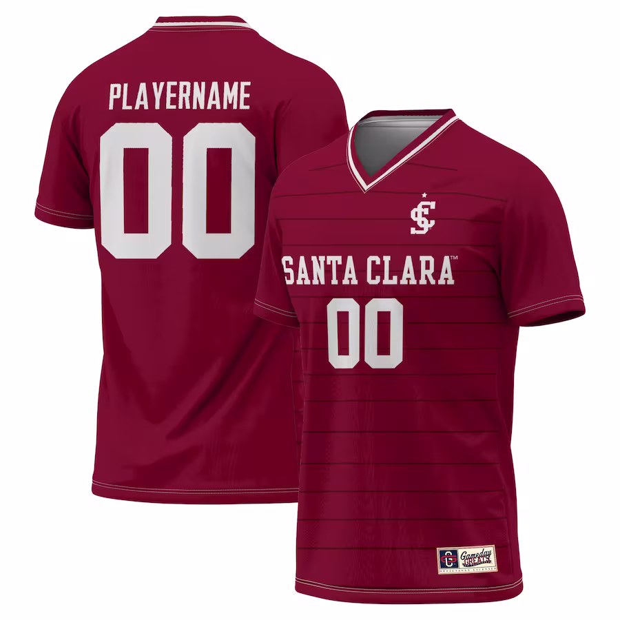 Santa Clara Broncos GameDay Greats Youth NIL Pick-A-Player Lightweight Men's Soccer Jersey - Maroon - Jersey