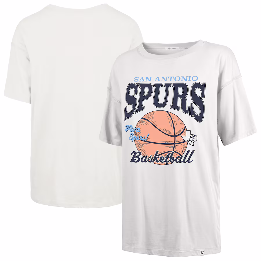 Women's San Antonio Spurs  '47 White City Edition Down Court Sadie T-Shirt - Jersey