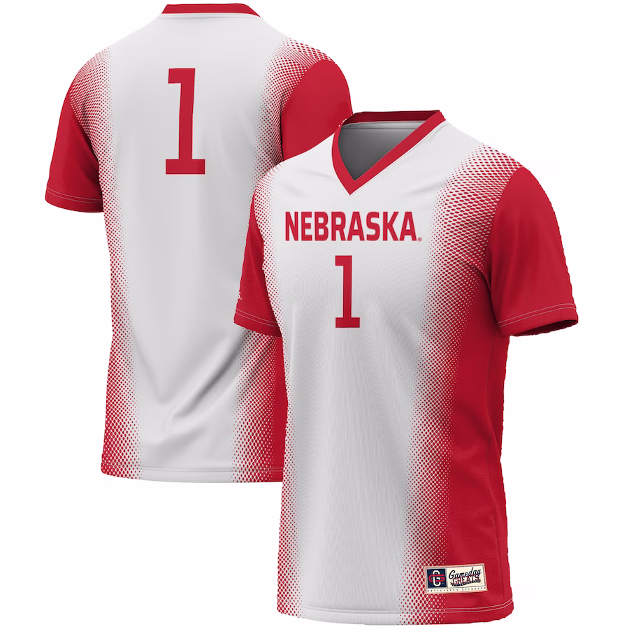 #1 Nebraska Huskers GameDay Greats Youth  Lightweight Women's Soccer Jersey - White - Jersey