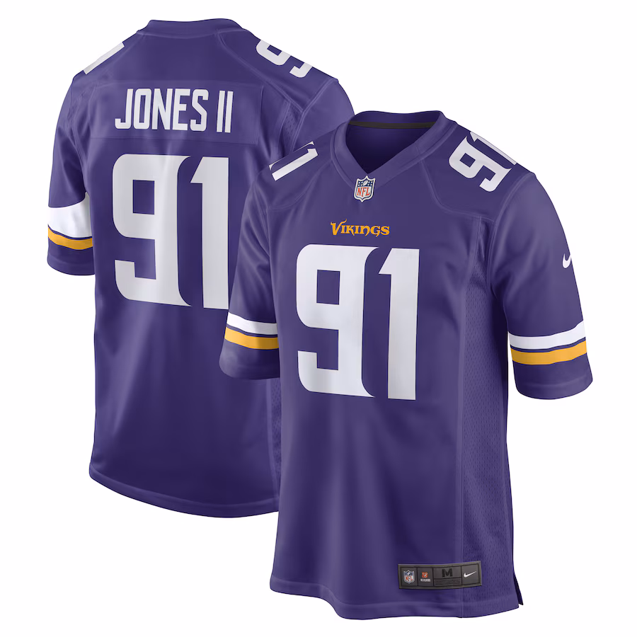Men's Minnesota Vikings Patrick Jones II Nike Purple Team Game Player Jersey - Jersey