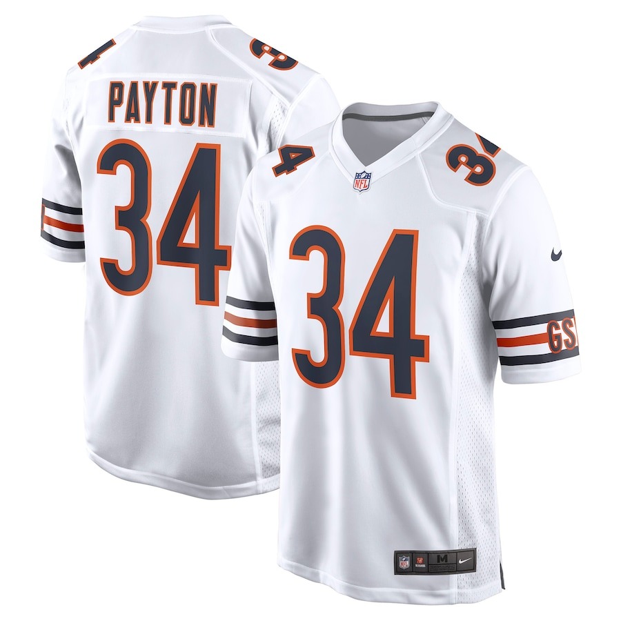 Men's Chicago Bears Walter Payton Nike White Retired Player Away Game Jersey - Jersey